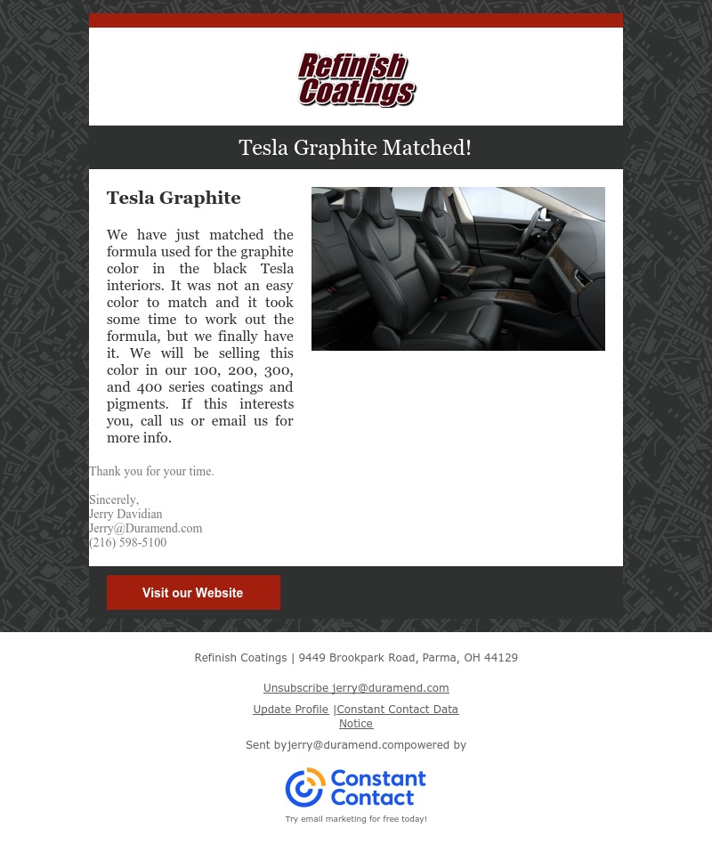 Tesla Graphite matched